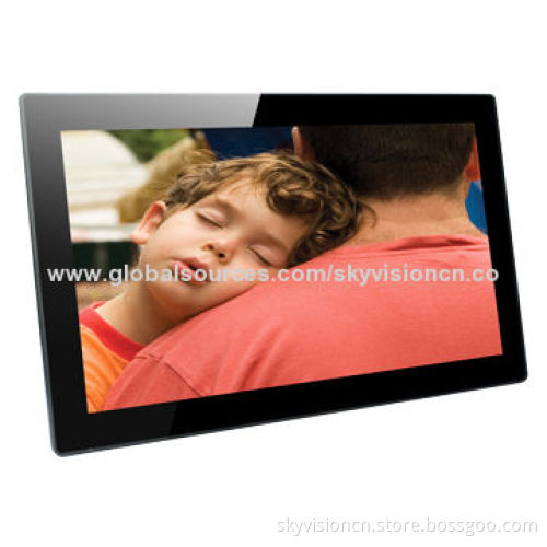 18.5" Digital photo frame with 1,366*768px,support 1,080P table stander&wall mountable with spear